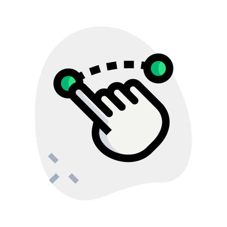 Drag one place to another point on touch screen devicesのイラスト素材