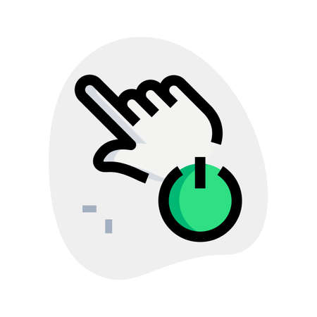 Turn off and on switch on touch enabled devicesのイラスト素材