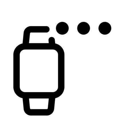 Smartwatch with processing dots isolated on white backgsquare,のイラスト素材