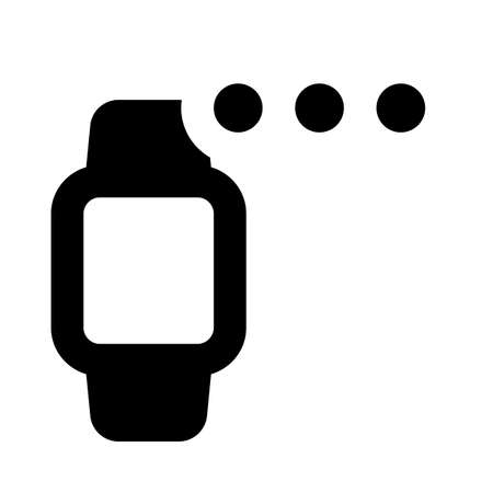 Smartwatch with processing dots isolated on white backgsquare,のイラスト素材