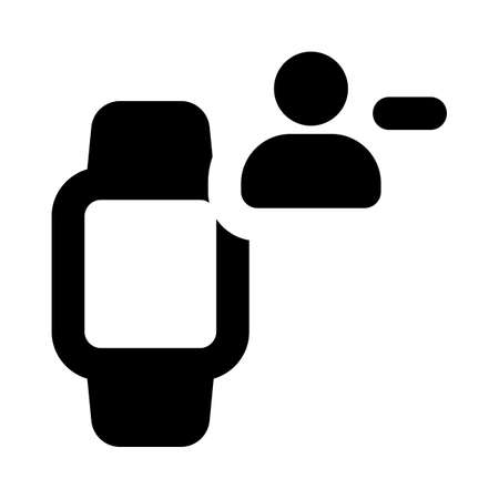 Remove user from smartwatch control layout settingのイラスト素材