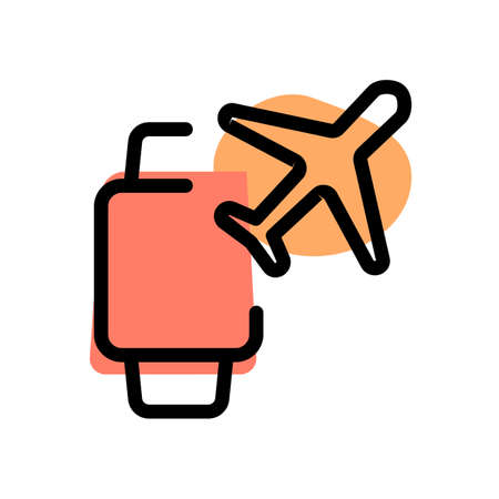 Cellular version of smartwatch on airplane modeのイラスト素材