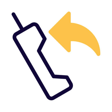 Reply calls on old wireless cell phone deviceのイラスト素材