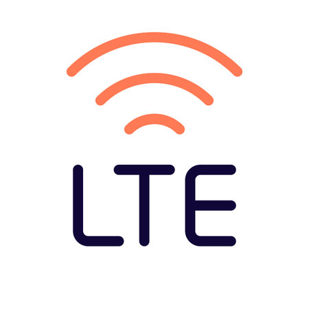 High speed LTE generation network and internet connectivity logotype