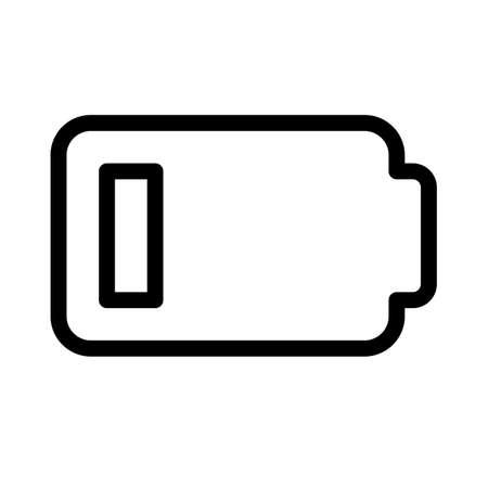 Phone Low battery power level indication isolated on a white backgroundのイラスト素材
