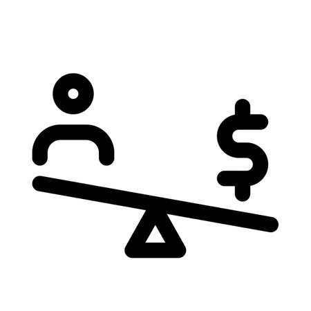 Money over powering with user value after balanced on scaleのイラスト素材