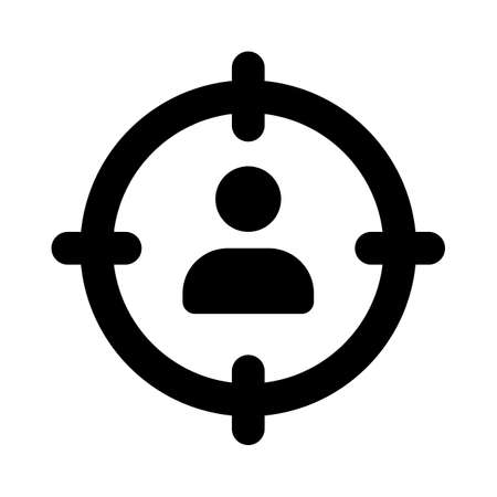 Client on target for sales concept logotypeのイラスト素材