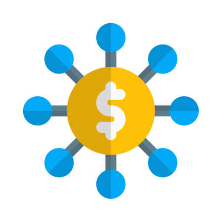 Variable sources of money from all directionのイラスト素材