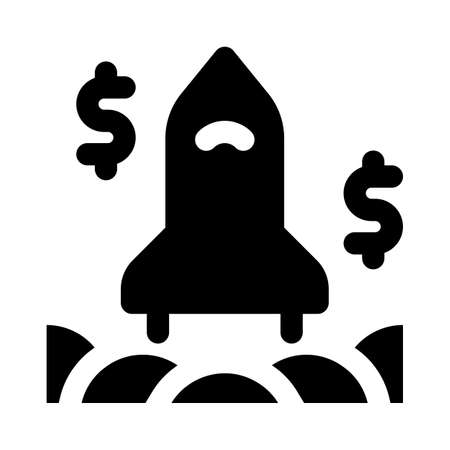 Aviation company making money - rocket launch logotypeのイラスト素材