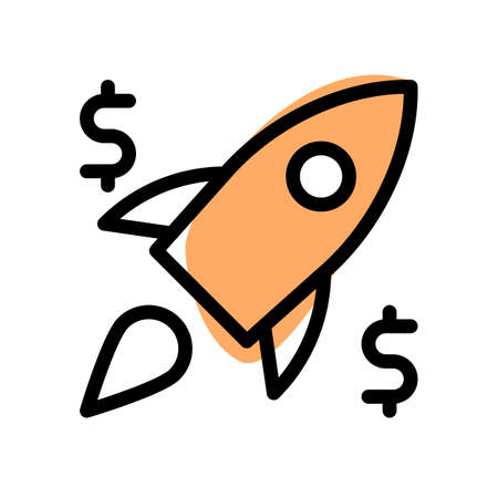 Making money with rocket speed business successのイラスト素材
