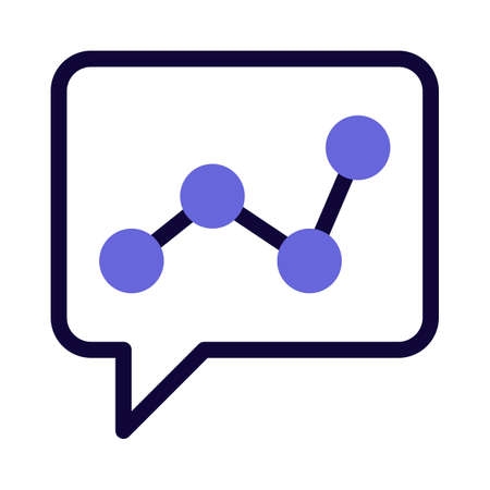 Line chart send over message - speech bubbleのイラスト素材
