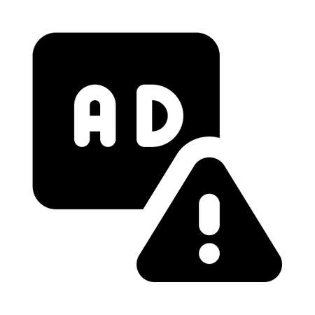 Invalid ads with warning message alert logotypeのイラスト素材