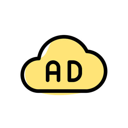 Ads supported on cloud space drive storageのイラスト素材
