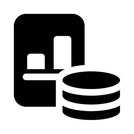 Bar chart archive storage on local serverのイラスト素材