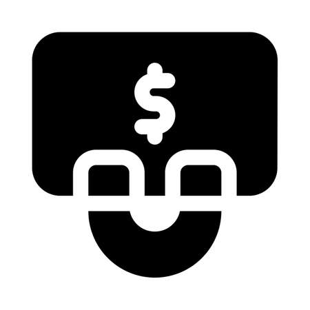 Attration for money concept - dollar with magnetのイラスト素材