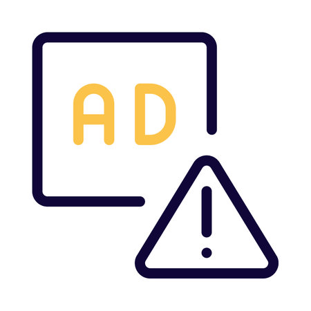 Invalid ads with warning message alert logotypeのイラスト素材