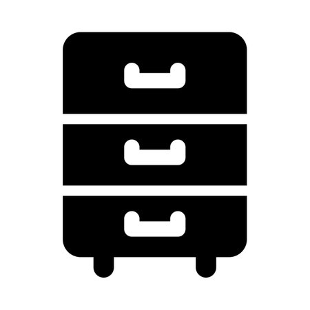 Verticle office drawer three stage - office managementのイラスト素材