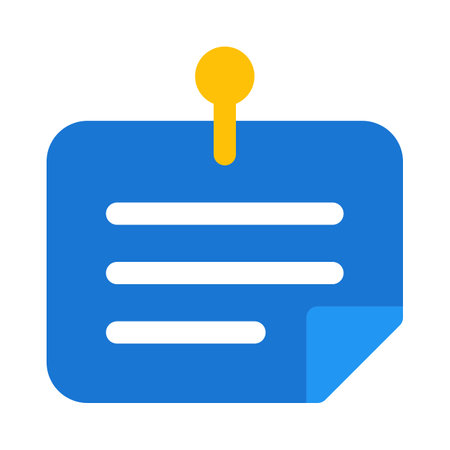 Skicky notes with pin isolated on white backgroundのイラスト素材