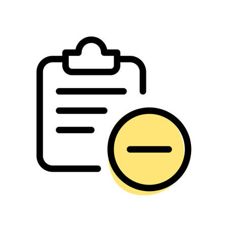 Remove clipboard with negative sign isolated on white backgroundのイラスト素材