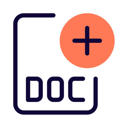 Add or new document file isolated on white backgroundのイラスト素材