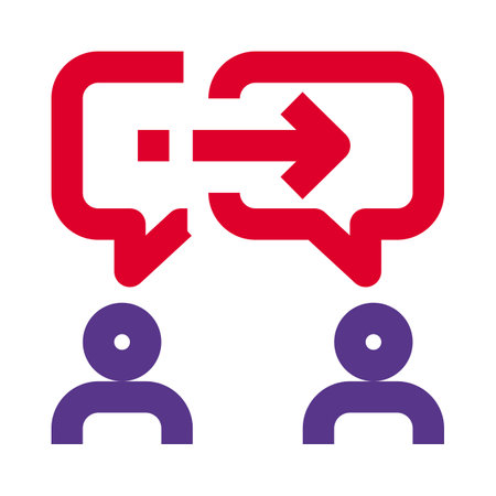 Peers forwarding chat message over a instant messengerのイラスト素材