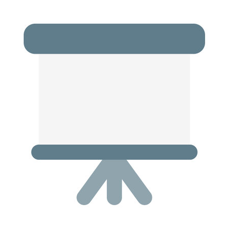 White board presentation isolated on white backgroundのイラスト素材