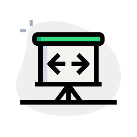 horizontal slide presentation to full screen layoutのイラスト素材
