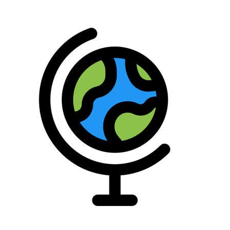 Study globe isolated on a white backgroundのイラスト素材