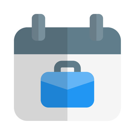 Work schedule on a calendar isolated on a white backgroundのイラスト素材