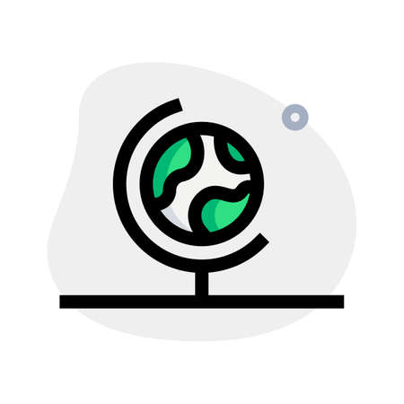 Study globe isolated on a white backgroundのイラスト素材