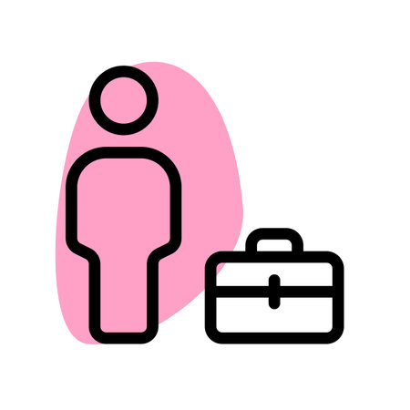 Businessman with a briefcase isolated on a white backgroundのイラスト素材