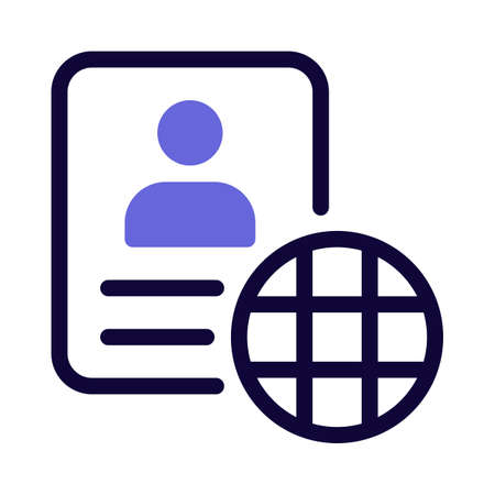 International identification card of an employee with worldwide acceptanceのイラスト素材