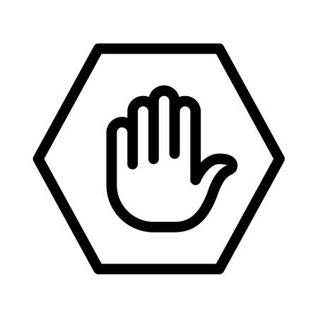 Hand gesture for stop or blocked layoutのイラスト素材