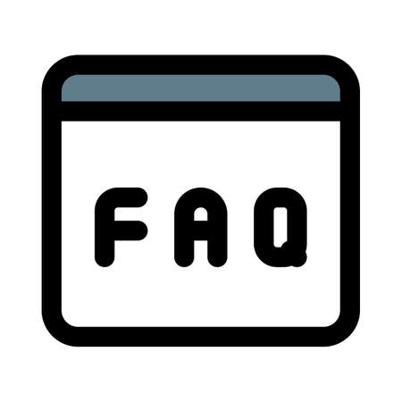 FAQ on a several website under landing page templateのイラスト素材