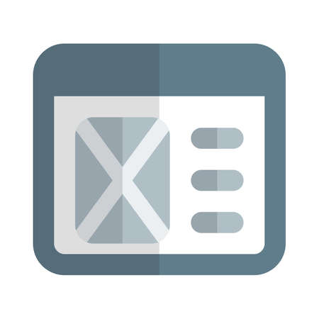 Landing page with a body and wireframe web builderのイラスト素材