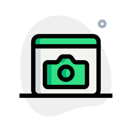 Button for uploading pictures on a website make a toolのイラスト素材