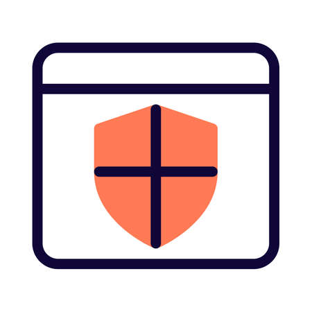 Website for online internet security and defender for antivirusのイラスト素材