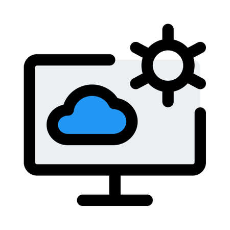 Setting for the cloud storage client with cogwheel logotypeのイラスト素材