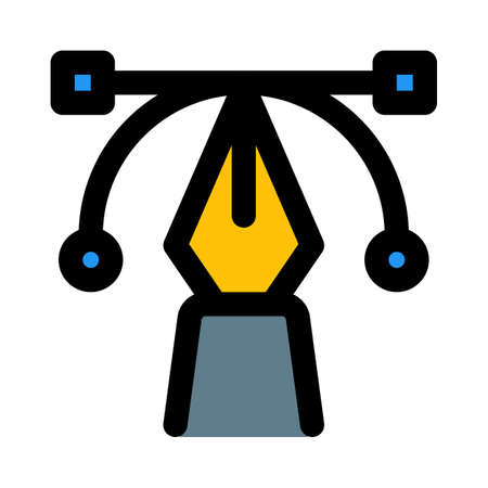 Pen tool for graphic designing application buttonのイラスト素材
