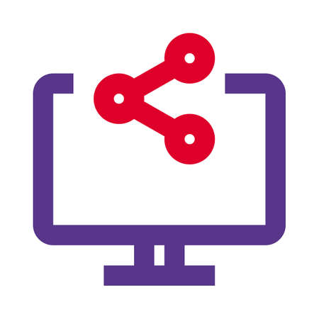Share content online on a personal computerのイラスト素材
