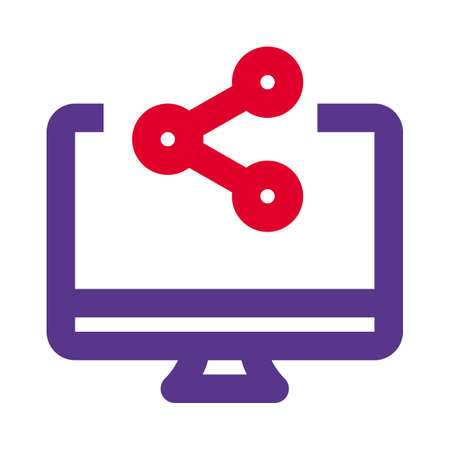 Share large contents from desktop computer to other devicesのイラスト素材