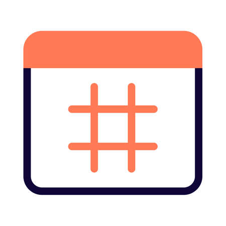 Hashtag widely used and on a web browserのイラスト素材