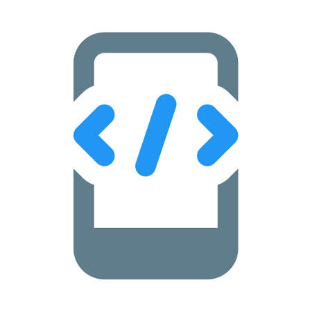 Html or other programming access on a smartphoneのイラスト素材