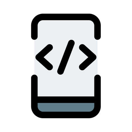 Html or other programming access on a smartphoneのイラスト素材