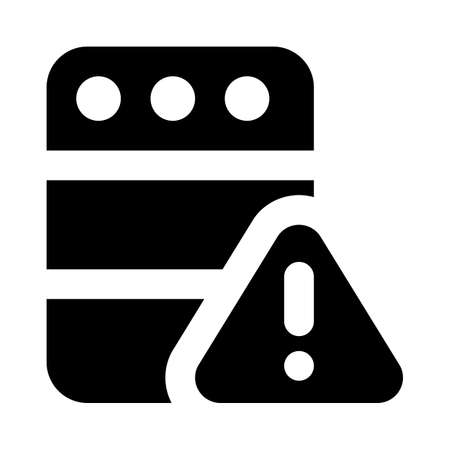 Server with a notification alert of an errorのイラスト素材