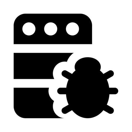 Server with an internal bug isolated on white backgroundのイラスト素材