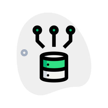 Interconnected network of an small Enterprises digital sharing serverのイラスト素材