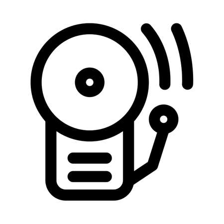 School or office ringing bell isolated on white backgroundのイラスト素材