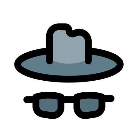 Anonymous user with hat and glasses layoutのイラスト素材