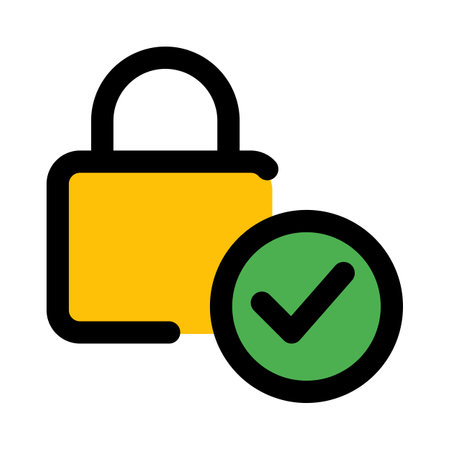 Verified security on Web isolated on a white backgroundのイラスト素材